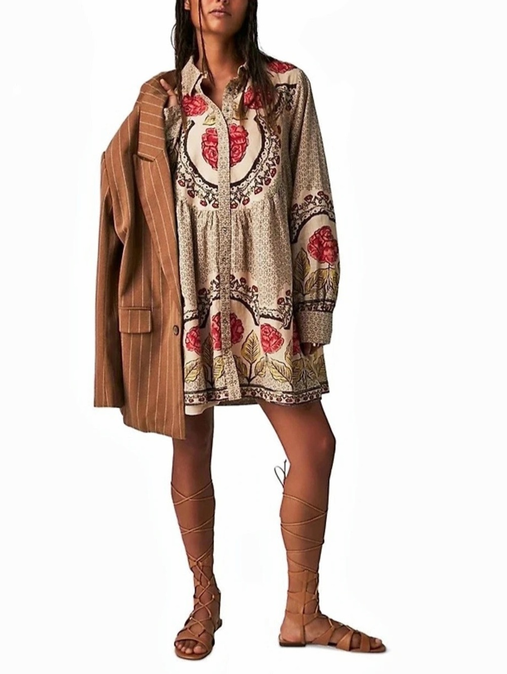 Free People Smell the Roses Mini Dress